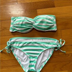 Mossimo Supply Co. Mint and White Bikini